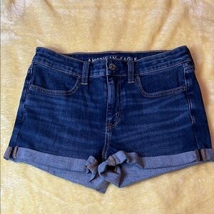 American Eagle Outfitters Navy Jean Shorts with Bow